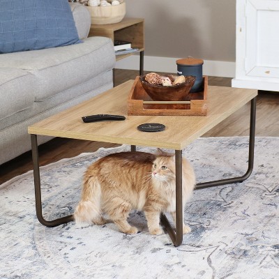 CrossBase 50'' Faux Wood and Metal Minimalist Coffee Table