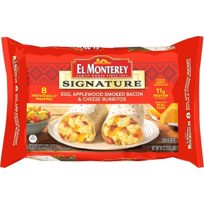 El Monterey Egg & Bacon Frozen Burritos - 36oz/8ct
