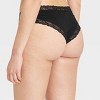 Women's Cotton Blend Cheeky Underwear with Lace - Auden™ - 2 of 4