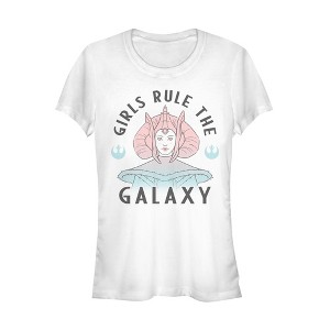 Juniors Womens Star Wars Queen Amidala Rule Galaxy T-Shirt - 1 of 3