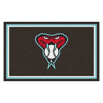 MLB Arizona Diamondbacks 4'x6' Plush Area Rug - Black