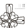 Metal Wall Cross with Decorative Floral Scroll Design- Rustic Handcrafted Religious Wall Art for Décor in Living Room, Bedroom, More by Lavish Home - 4 of 4
