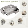 83.8" L-Shaped Reversible Sectional Sofa Bed with Storage Lounge, USB Ports, Power Outlets and Cup Holders - ModernLuxe - 4 of 4