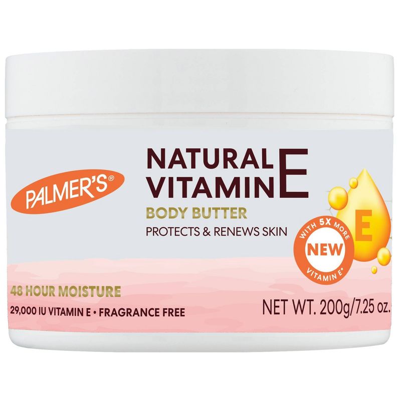 Palmer&#39;s Natural Vitamin E Body Butter Unscented - 7.25oz, 1 of 8