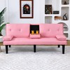 NicBex Modern Leather Tufted Loveseat Sofa Couch with Foldable Cup Holder & Sturdy Legs,2-Seat Lounge Sofa for Living Room,Apartment - 3 of 4