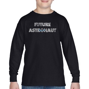 LA Pop Art Future Astronaut - Boy's Word Art Long Sleeve T-Shirt - 1 of 4