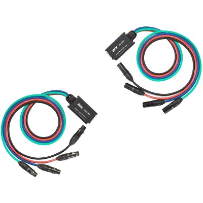 LyxPro 4-Channel XLR to Cat6 Ethercon Cable - Male & Female Connector