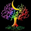 Adult Design By Humans Rainbow Pride Tree of Life By Fluffydstroyer Racerback Tank Top - 2 of 2