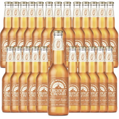 Henry Weinhard's Orange Cream Soda 24 Pack | 12oz Glass Bottles | Classic American Flavor | Premium Craft Soda