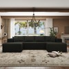 SYFERLORY 140.5" Cloud Sectional Couch with U-Shape Chaise,Modern Modular Sofa with Deep Seat, Black (Chenille Fabric) - 2 of 4