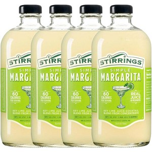 Stirrings Simple Margarita Cocktail Mix 750ml Bottles - Real Juice No Preservatives - 60 Calories - Drink Mixer - 1 of 4