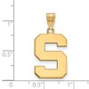 Black Bow Jewelry 10k Yellow Gold Michigan State Spartans NCAA Large Pendant - 2 of 3