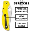 Spyderco Stretch 2 XL Lightweight Salt Pocket Knife | 3.99" Ultra-Corrosion Resistant H-2 Tool Steel Blade | Bi-Directional FRN Handle, Yellow - 4 of 4