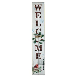 Northlight 31.75" LED Lighted Welcome Sign with Cardinal Christmas Sign - 1 of 4