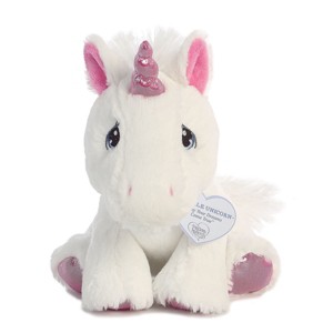Aurora Precious Moments 8.5" Sparkle Unicorn White Stuffed Animal - 1 of 3