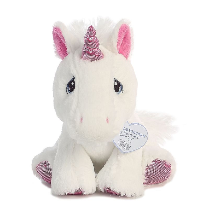 Aurora Precious Moments 8.5" Sparkle Unicorn White Stuffed Animal, 1 of 4