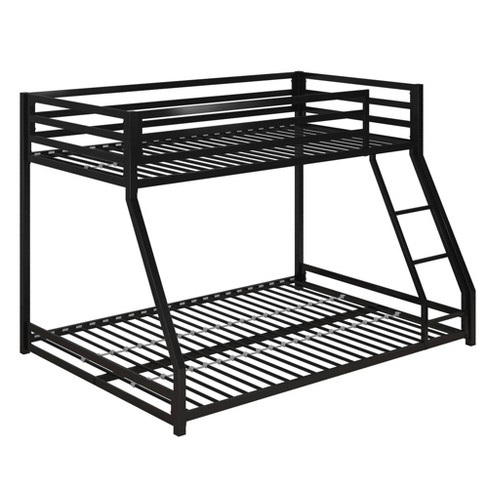 Twin Full Max Metal Bunk Bed Black, Your Zone Premium Twin Over Full Bunk Bed