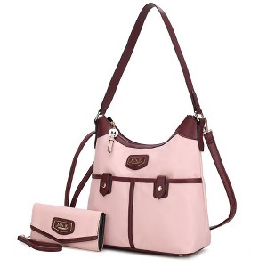 MKF Collection Harper Nylon Shoulder Hobo Bag with Matching Wallet by Mia K - 1 of 4