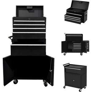 5-Drawers Rolling Tool Chest, 2 In 1 Detachable Top Metal Tool Chest with Wheels - 1 of 4