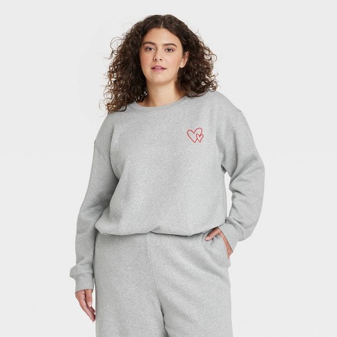 Women's Bubble Hem Sweatshirt - Universal Thread™ Gray 4x : Target