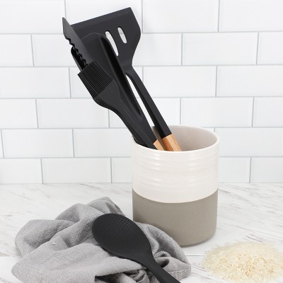 Oster Marion 5 Piece Silicone and Wood Kitchen Tool Set in Black — фото 5