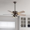 Hunter 52" Devon Park Lighted Ceiling Fan Brushed Nickel with 5 Light Gray Oak Blades for Indoor Spaces - 4 of 4