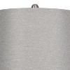 LumiSource (Set of 2) Ashland 27" Contemporary Metal Table Lamps Brushed Nickel with Light Gray Textured Linen Shade from Grandview Gallery - 4 of 4