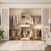 Aheaplus 8 FT Closet Organizer with Extendable Hanging Rod, Wood Closet System with Drawer - 3 of 4