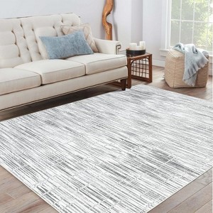 coucheta Washable Modern Area Rugs, Multi-size Farmhouse Distressed Abstract Low Pile Soft Non Slip Large Carpet, for Living Room, Bedroom, Dining - 1 of 4