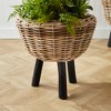 Plum & Post Woven Rattan Dry Basket Plant Riser 17" - 4 of 4