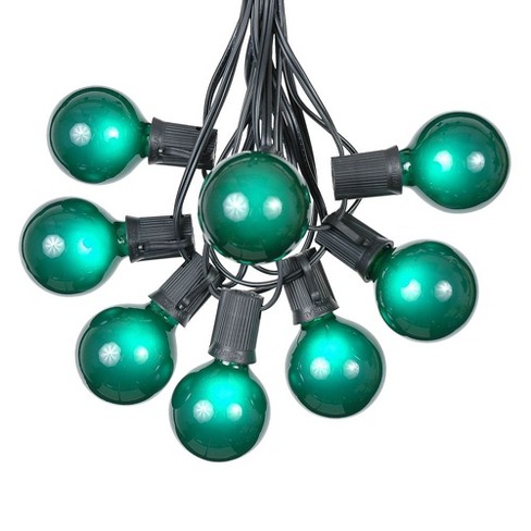 Novelty Lights 25 Feet Green G50 Globe Outdoor Patio String Lights ...