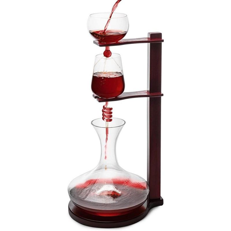 The Wine Savant Wine Tower Decanting & Aerator Set, Unique Wine Decanter, Enhances Flavors & Aromas - 2250 ml, 3 of 8