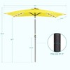 Sonkuki 10x6.5 ft LED Rectangular Patio Market Umbrella w/Tilt Adjustment - 3 of 4