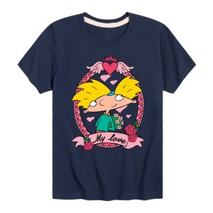 Boys' - Hey Arnold! - Valentine's My Love Short Sleeve Graphic T-Shirt - 1 of 3