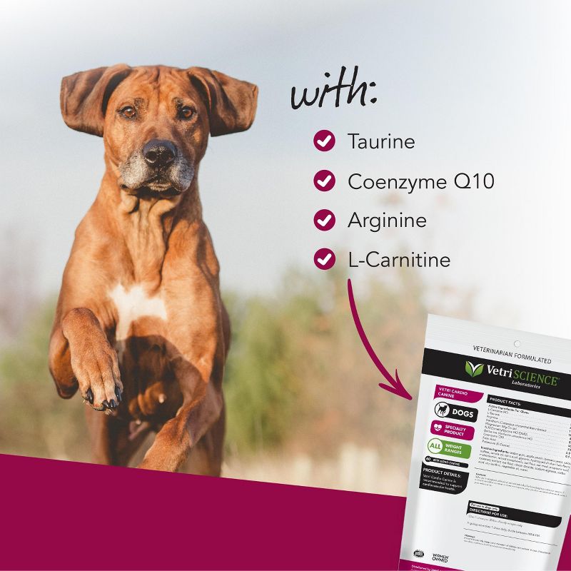 VetriScience Vetri-Cardio Canine Cardiovascular Health Support, Chicken Liver Flavor, Bite-Sized Dog Chews, 60 ct, 3 of 4