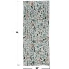 Storied Home Woven Slub Printed Table Runner with Botanical Pattern, Hand-Embroidered Kantha Stitch and Velvet Back, Multicolor - 2 of 2