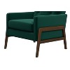CAVINAS Velvet Accent Chair with Button Tufted Back and Wood Legs,Mid-Century Upholstered Living Room Chairs,Reading Chairs for Living Room - 4 of 4