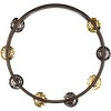 MEINL Vintage Wood Tambourine with Dual Alloy Jingles 10 in. Walnut Brown - 2 of 4