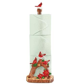 Spectrum Rooster Iron Paper Towel Holder, Red 