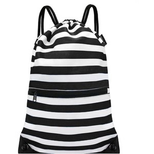 Drawstring Backpack, Lightweight Sports Gym Sack for Men & Women, Durable Cinch Snackpack for Beach - 1 of 4