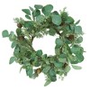 Whisen Set of 2, D14.2" Eucalyptus Candle Ring, Christmas Decoration - 2 of 4