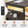 WOWLIVE Nightstand with 4 Drawers & Outlet, Bedside Table with LED Lights & 2-Tier wooden Shelf - image 2 of 4