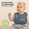 KeaBabies 2-Pack Silicone Bibs For Babies, Food Grade Silicone Baby Bibs for Eating, Feeding, Toddler Bibs, Boys, Girls - 3 of 4