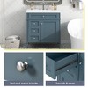 Lyngins Modern Freestanding Vanity with Ceramic Basin, Bathroom Storage Cabinet with 2 Drawers & Tip-out Drawer, Single Sink Bathroom Vanity - 4 of 4