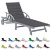 vidaXL Patio Sun Lounger with Cushion Solid Acacia Wood - 3 of 4