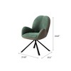 POVISON Modern Luxury Green Velvet Swivel Dining Chairs Set of 2, High Back Armchairs, Accent Chairs - 4 of 4
