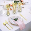 Attop 200 Count Heavy Duty Gold Plastic Silverware Disposable Plastic Utensils Set Cutlery Set - 4 of 4