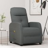 vidaXL Dark Gray Fabric Massage Chair - Manual Reclining Armchair with 6-Point Vibrating Massage, Adjustable Headrest and Footrest - 2 of 4