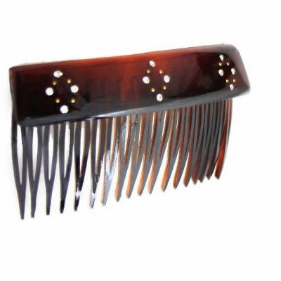 Speert Handmade European Side Comb Style #317 Diamond Crystal Tortoise 2.75" x 2