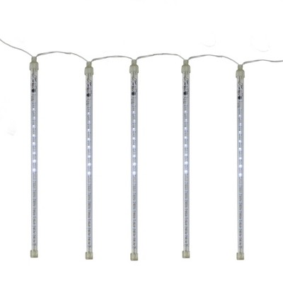 Northlight 10ct Dripping Icicle Snowfall Christmas Decorative Light Tubes Clear - 14' Clear Wire